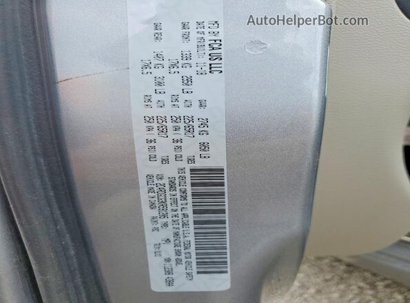 2C4RDGCG3KR591205 2019 DODGE GRAND Silver Vista de la etiqueta del VIN