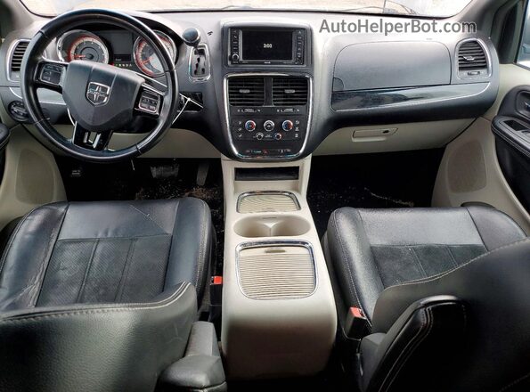 2C4RDGCG4HR719718 2017 DODGE GRAND Gray წინა პანელის ხედი