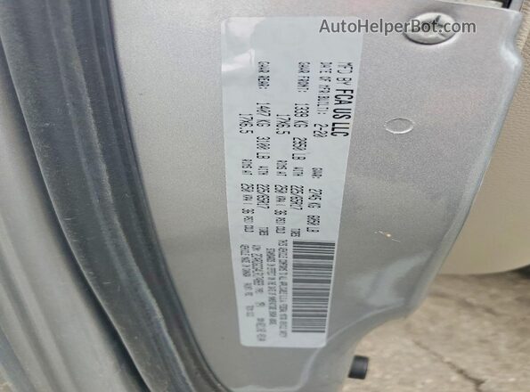 2C4RDGCG4LR174869 2020 DODGE GRAND Silver Widok naklejki z numerem VIN