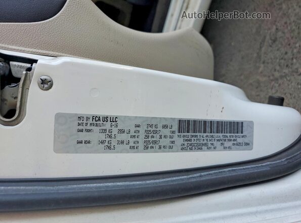 2C4RDGCG5GR384953 2016 DODGE GRAND White სალონის 360-გრადუსიანი ხედი