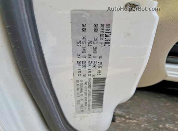 2C4RDGCG7HR806853 2017 DODGE GRAND White Widok wnętrza 360 stopni