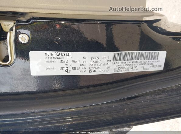 2C4RDGCG7HR847726 2017 DODGE GRAND CARAVAN Black ძრავის განყოფილების ხედი