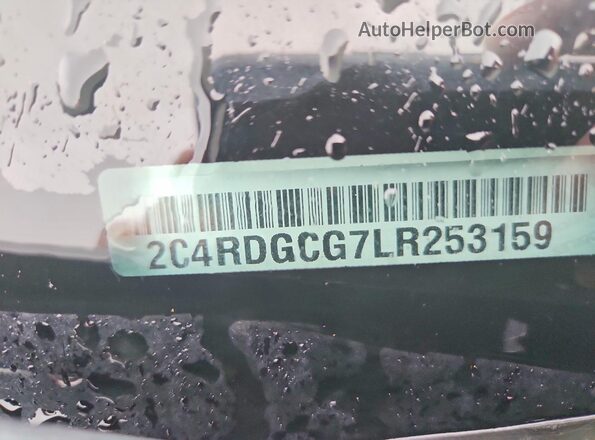 2C4RDGCG7LR253159 2020 DODGE GRAND White VIN კოდის სტიკერის ხედი