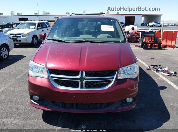 2C4RDGCG8HR719656 2017 DODGE GRAND CARAVAN Red Instrument cluster view