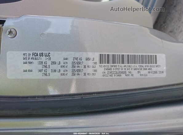 2C4RDGCG8JR209295 2018 DODGE GRAND CARAVAN Silver Engine compartment view