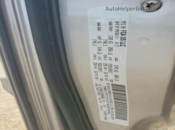 2C4RDGCG9HR858680 2017 DODGE GRAND Silver VIN կոդի պիտակի տեսք
