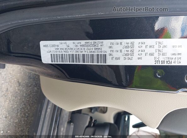 2C4RDGCGXGR320844 2016 DODGE GRAND CARAVAN Black Widok komory silnika