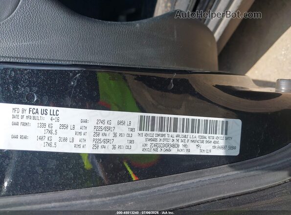 2C4RDGCGXGR348630 2016 DODGE GRAND CARAVAN Black Engine compartment view