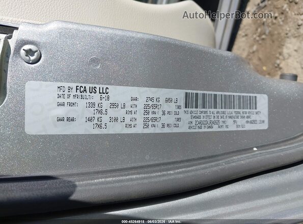 2C4RDGCGXJR342625 2018 DODGE GRAND CARAVAN Silver 