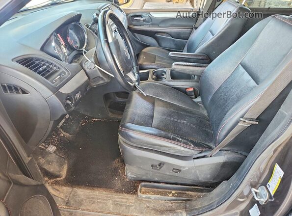 2C4RDGEG1JR343286 2018 DODGE GRAND Gray წინა სალონის ხედი