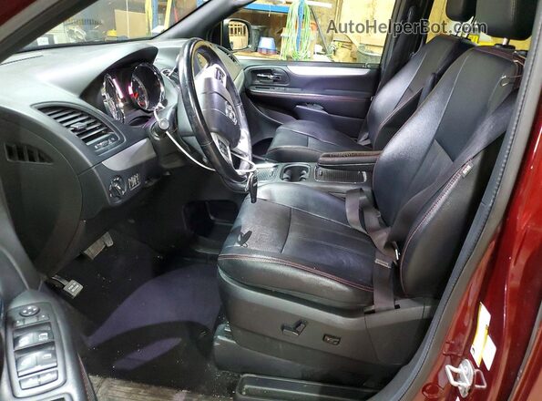 2C4RDGEG2JR196220 2018 DODGE GRAND Red წინა სალონის ხედი