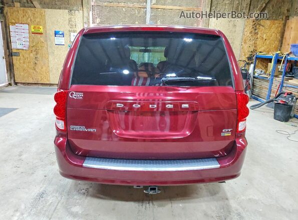 2C4RDGEG2JR196220 2018 DODGE GRAND Red უკანა ხედი