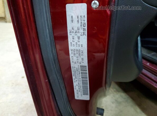 2C4RDGEG2JR196220 2018 DODGE GRAND Red VIN კოდის სტიკერის ხედი