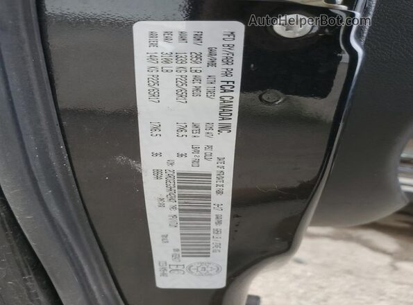 2C4RDGEG3HR742047 2017 DODGE GRAND Black Vista de la etiqueta del VIN
