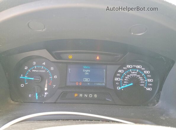 2FMGK5B88KBA33933 2019 FORD FLEX White Вид щитка приладів