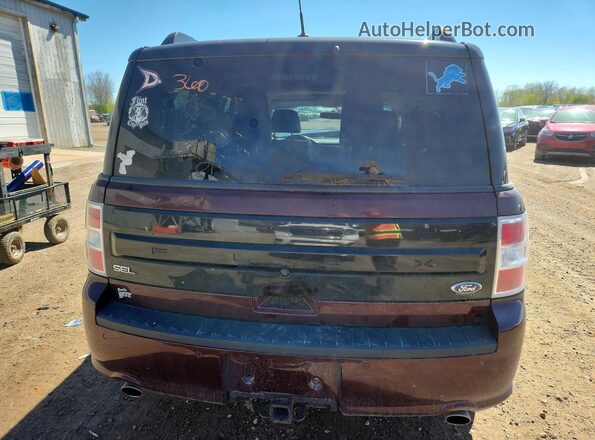 2FMGK5C80KBA07843 2019 FORD FLEX Purple Widok z tyłu