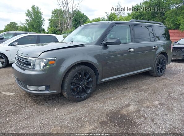 2FMGK5C82JBA03582 2018 FORD FLEX Gray Vista tres cuartos delantera izquierda