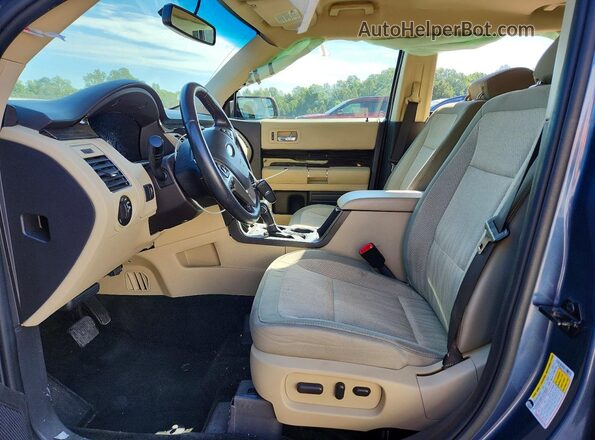 2FMGK5C84KBA02337 2019 FORD FLEX Blue წინა სალონის ხედი