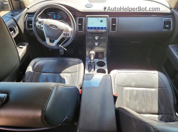 2FMGK5C85GBA19896 2016 FORD FLEX Blue Widok deski rozdzielczej