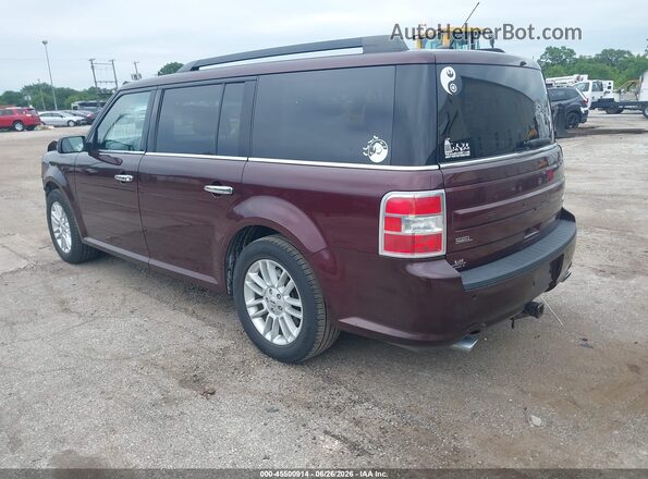 2FMGK5C86JBA01379 2018 FORD FLEX Burgundy Trasero izquierdo