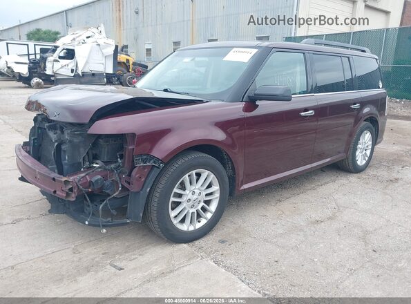 2FMGK5C86JBA01379 2018 FORD FLEX Burgundy Vista tres cuartos delantera izquierda