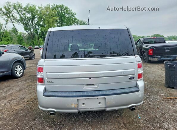 2FMGK5C86KBA09290 2019 FORD FLEX Silver Вид ззаду