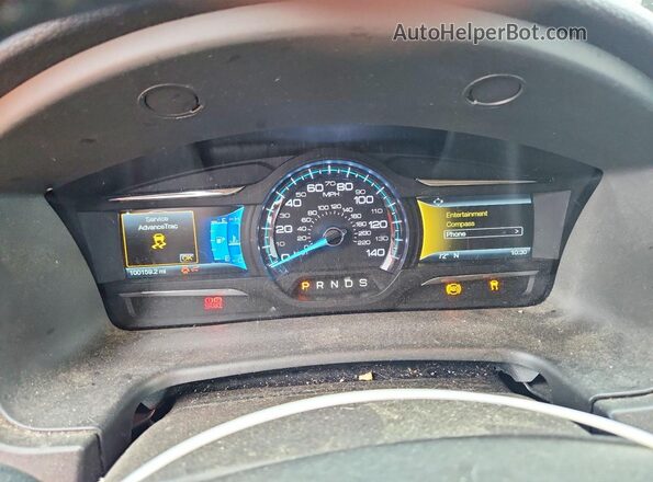 2FMGK5C86KBA09290 2019 FORD FLEX Silver Вид щитка приладів
