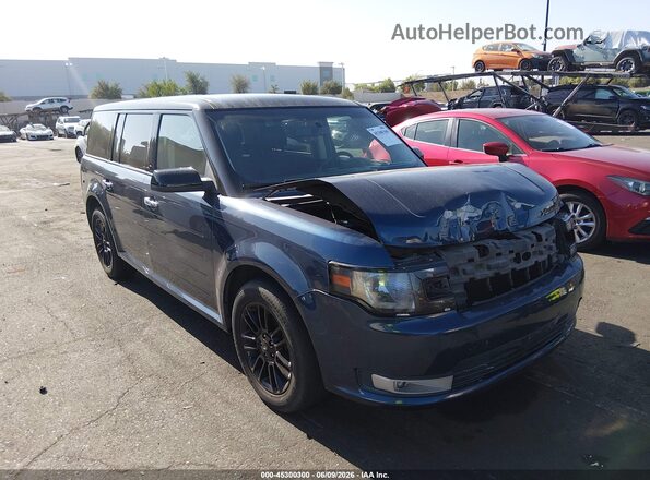 2FMGK5C8XHBA05400 2017 FORD FLEX Blue უკანა სალონის ხედი