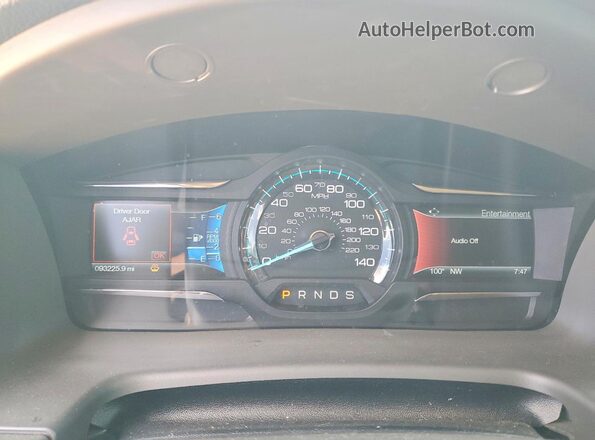 2FMGK5D83JBA03802 2018 FORD FLEX Gray Instrument cluster view