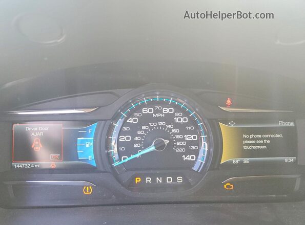 2FMGK5D84KBA29861 2019 FORD FLEX Silver Instrument cluster view