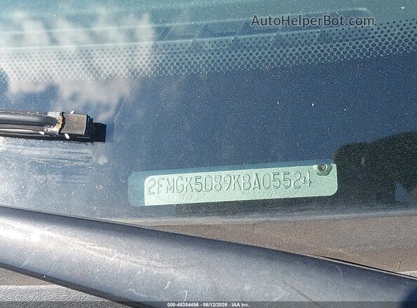 2FMGK5D89KBA05524 2019 FORD FLEX Black 
