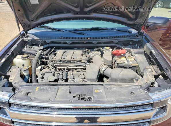 2FMHK6C80KBA33451 2019 FORD FLEX Maroon ძრავის განყოფილების ხედი