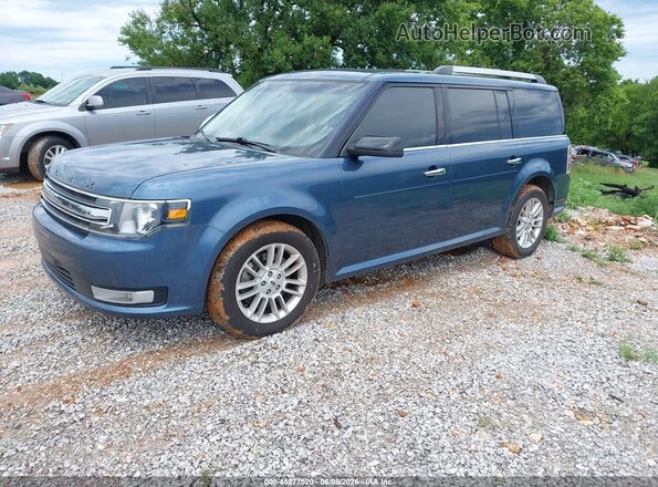 2FMHK6C83KBA27546 2019 FORD FLEX Blue Vista tres cuartos delantera izquierda