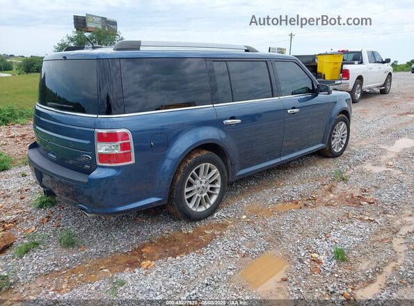 2FMHK6C83KBA27546 2019 FORD FLEX Blue Trasero derecho