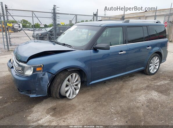 2FMHK6C85JBA21987 2018 FORD FLEX Синий Передняя левая четверть