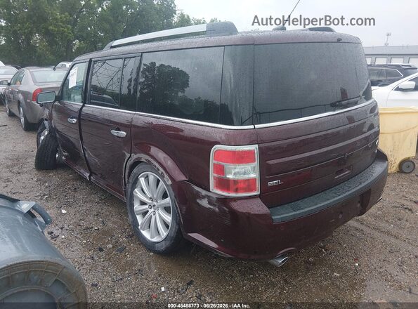 2FMHK6C85KBA07136 2019 FORD FLEX Maroon Rear left