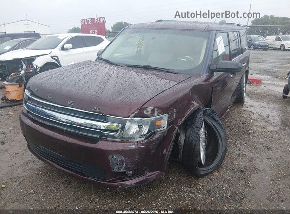 2FMHK6C85KBA07136 2019 FORD FLEX Maroon Front left