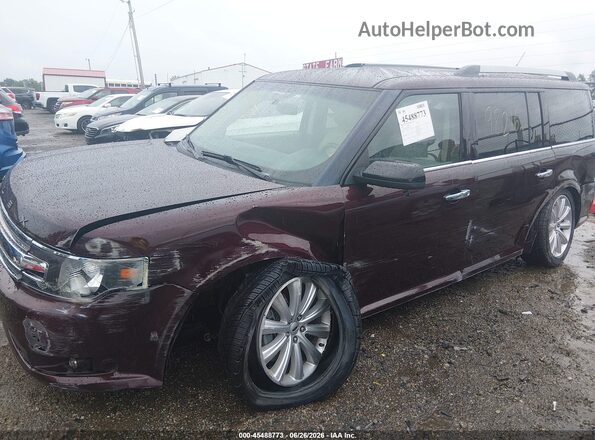 2FMHK6C85KBA07136 2019 FORD FLEX Maroon Front view