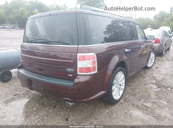 2FMHK6C85KBA07136 2019 FORD FLEX Maroon Rear right