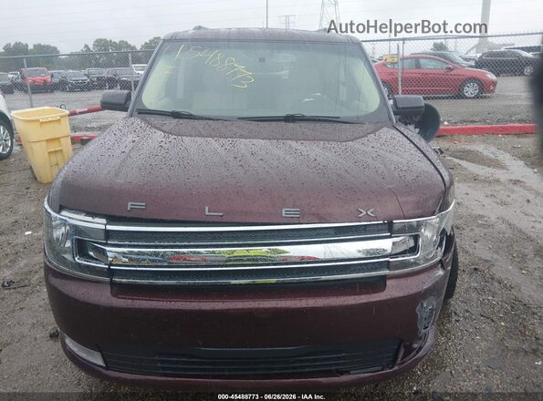 2FMHK6C85KBA07136 2019 FORD FLEX Maroon Instrument cluster view