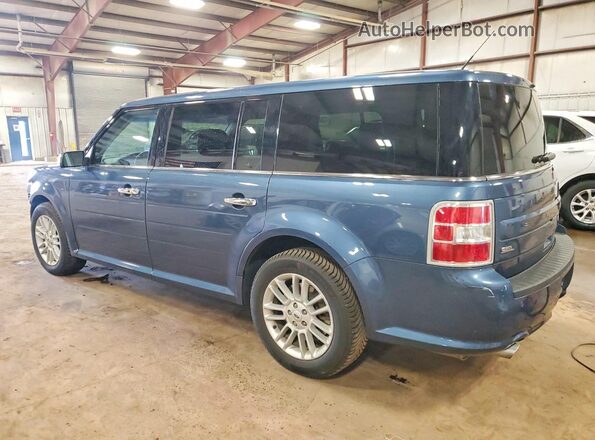 2FMHK6C86KBA30585 2019 FORD FLEX Blue Trasero izquierdo