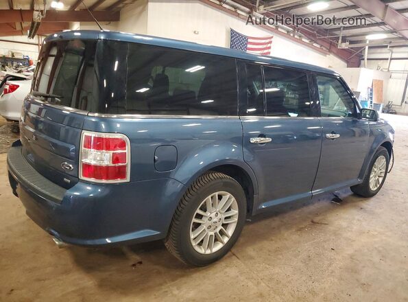 2FMHK6C86KBA30585 2019 FORD FLEX Blue Trasero derecho