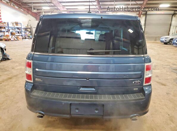 2FMHK6C86KBA30585 2019 FORD FLEX Blue Vista trasera