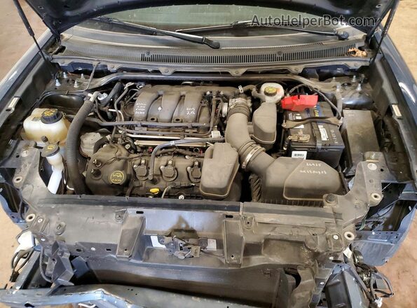 2FMHK6C86KBA30585 2019 FORD FLEX Blue Vista del compartimento del motor