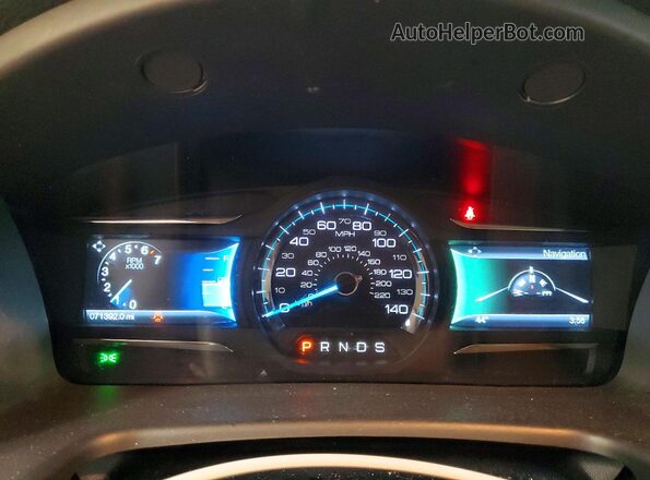 2FMHK6C87KBA31647 2019 FORD FLEX Red Вид щитка приладів