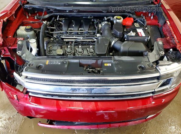 2FMHK6C87KBA31647 2019 FORD FLEX Red Вид підкапотного простору