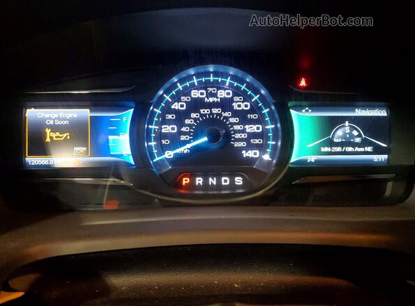 2FMHK6D80HBA03664 2017 FORD FLEX Black Widok zestawu wskaźników