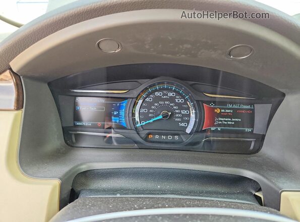 2FMHK6D84KBA20474 2019 FORD FLEX Black Вид щитка приладів