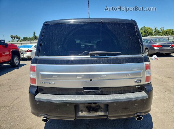 2FMHK6D85KBA06230 2019 FORD FLEX Black Rear view