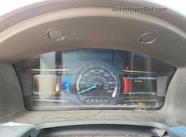 2FMHK6D87KBA20775 2019 FORD FLEX Gray Вид щитка приладів